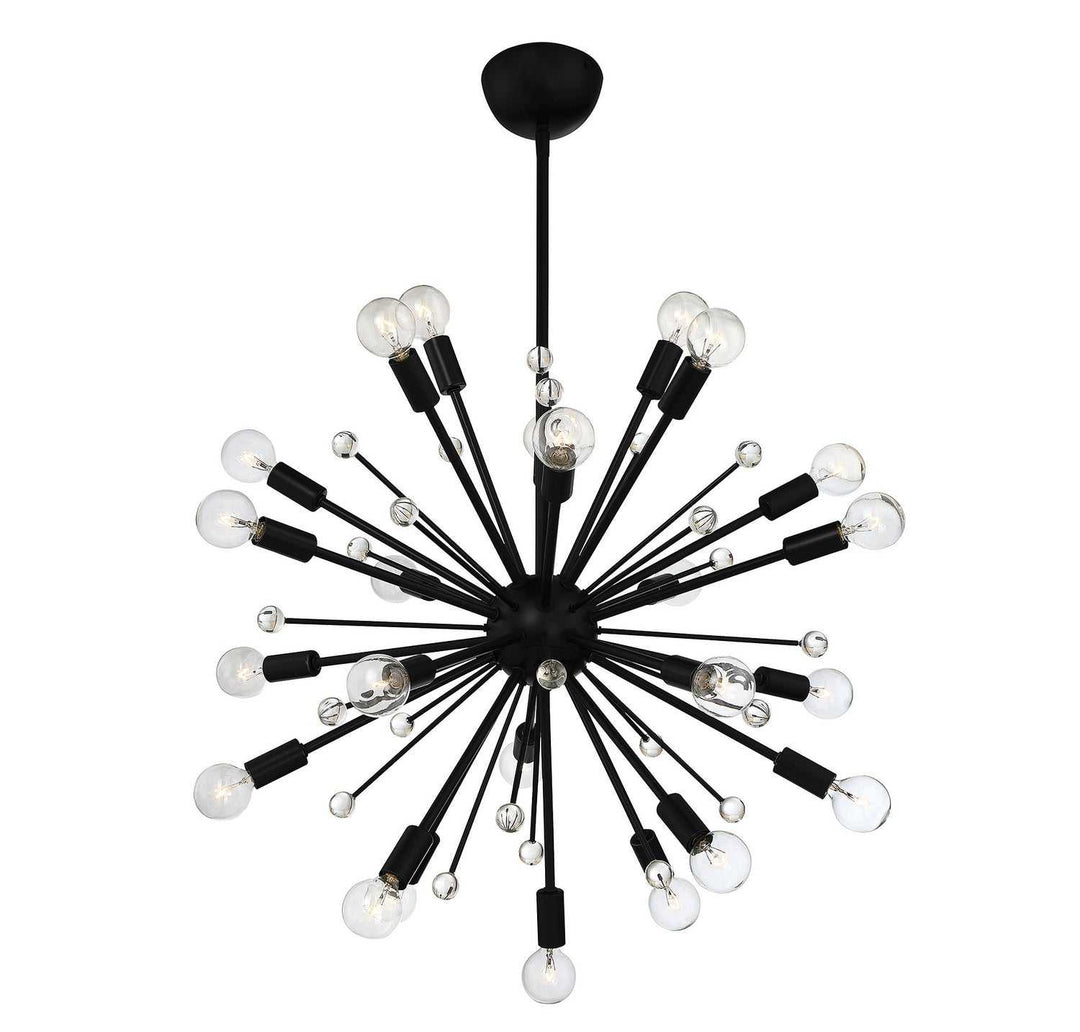 Galea 24 Light Chandelier in Matte Black Savoy House