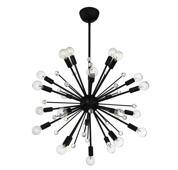 Galea 24 Light Chandelier in Matte Black Savoy House