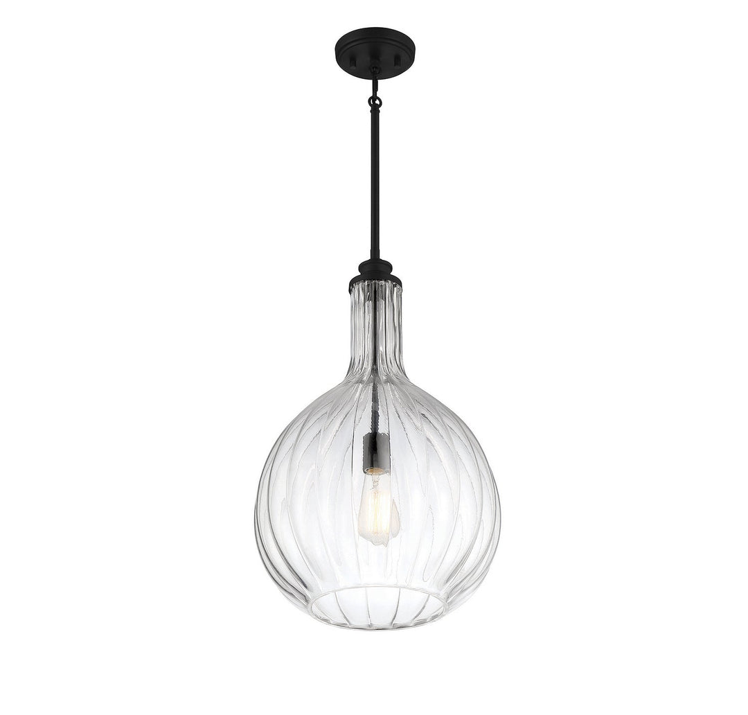 Savoy House - 7-2255-1-89 - One Light Pendant - Brandon - Matte Black