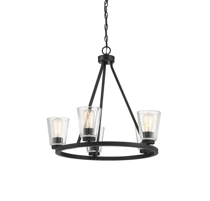 Calhoun Five Light Chandelier in Matte Black Savoy House