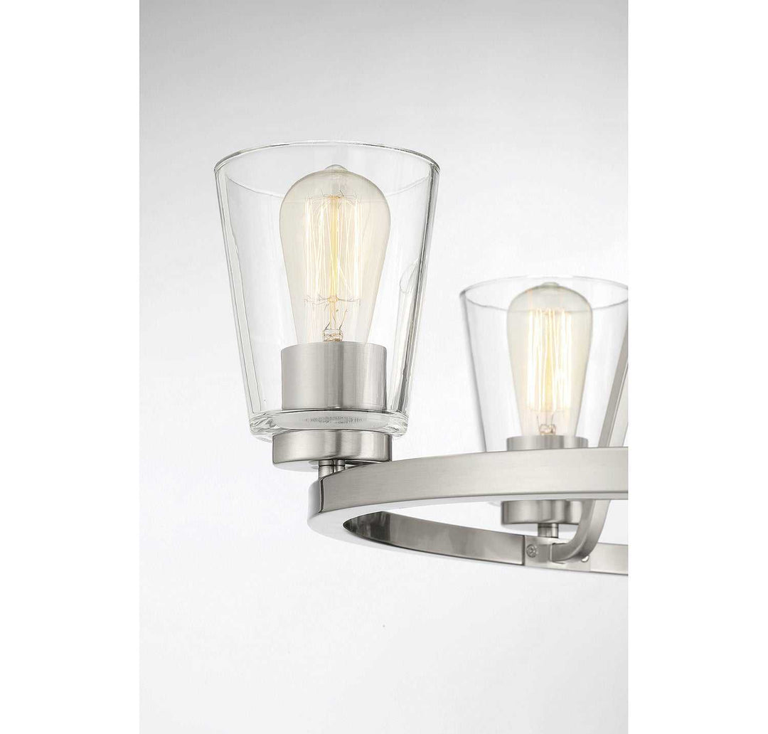 Calhoun Five Light Chandelier in Satin Nickel Savoy House