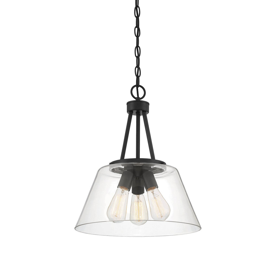 Savoy House - 7-1025-3-89 - Three Light Pendant - Calhoun - Matte Black