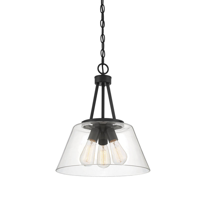 Savoy House - 7-1025-3-89 - Three Light Pendant - Calhoun - Matte Black