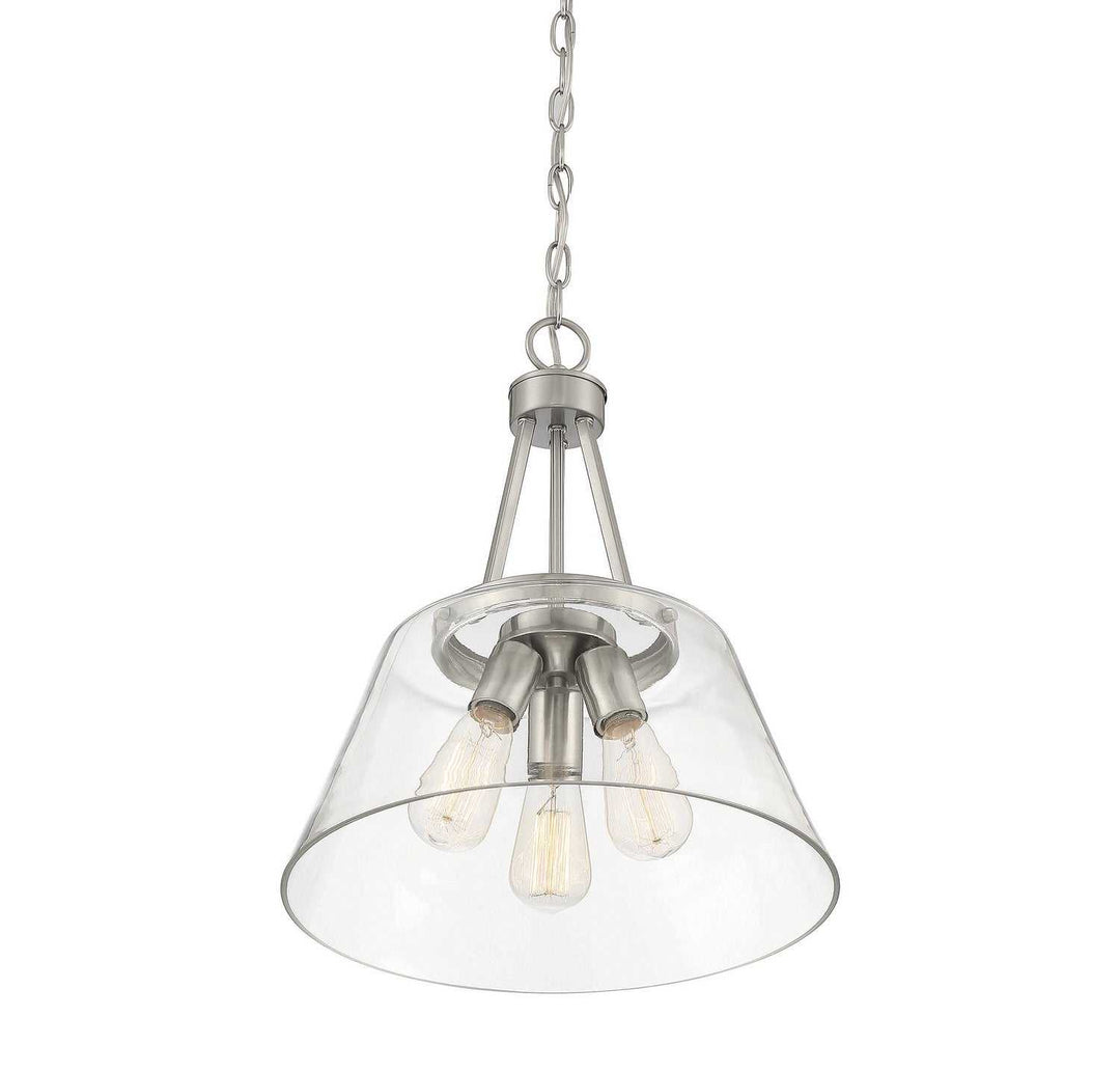 Savoy House - 7-1025-3-SN - Three Light Pendant - Calhoun - Satin Nickel