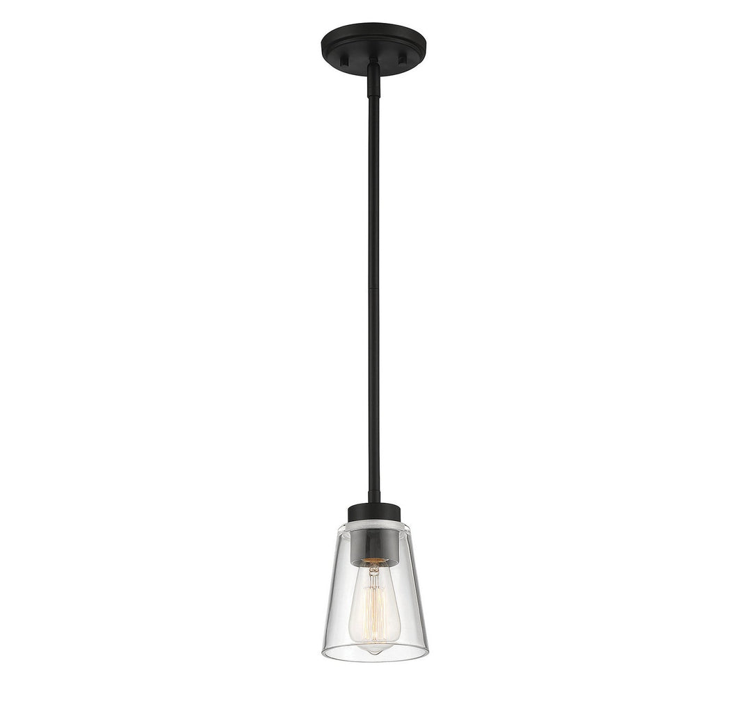 Savoy House - 7-1026-1-89 - One Light Mini-Pendant - Calhoun - Matte Black