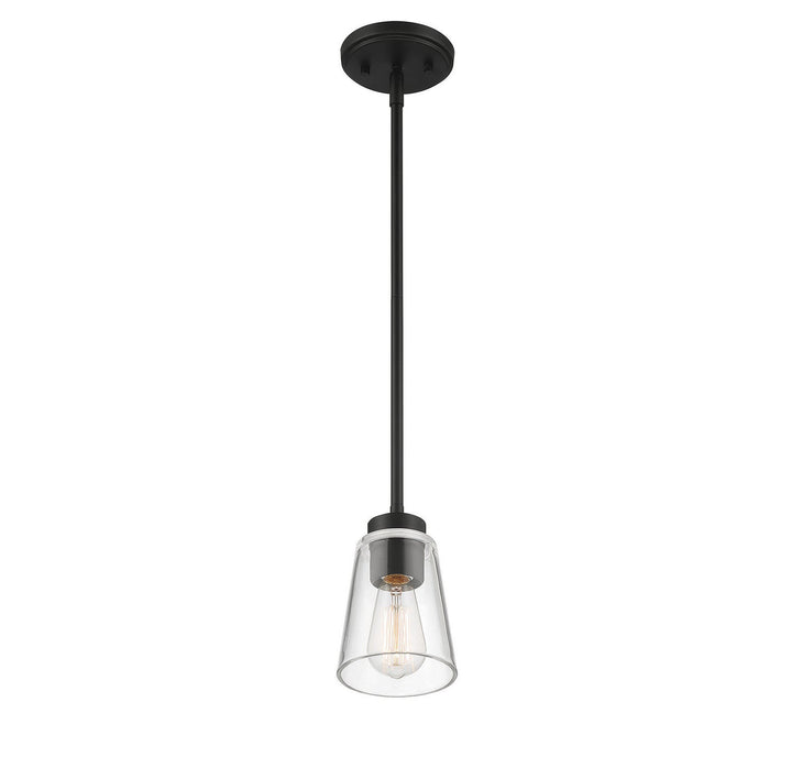 Savoy House - 7-1026-1-89 - One Light Mini-Pendant - Calhoun - Matte Black