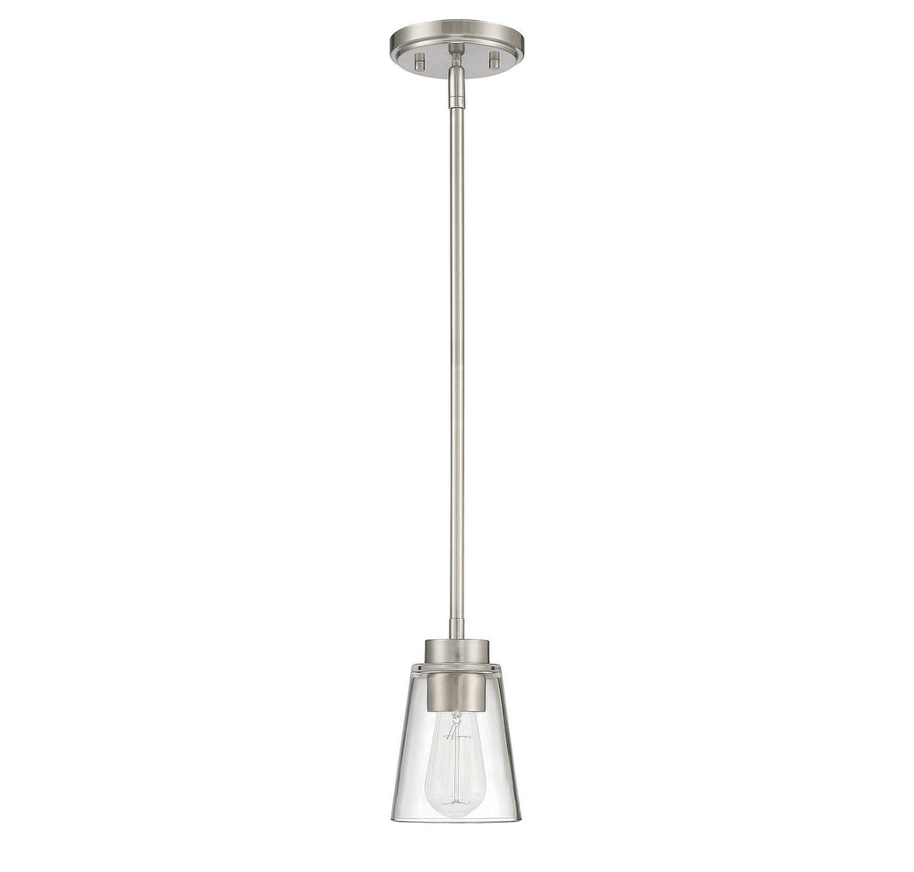 Savoy House - 7-1026-1-SN - One Light Mini-Pendant - Calhoun - Satin Nickel