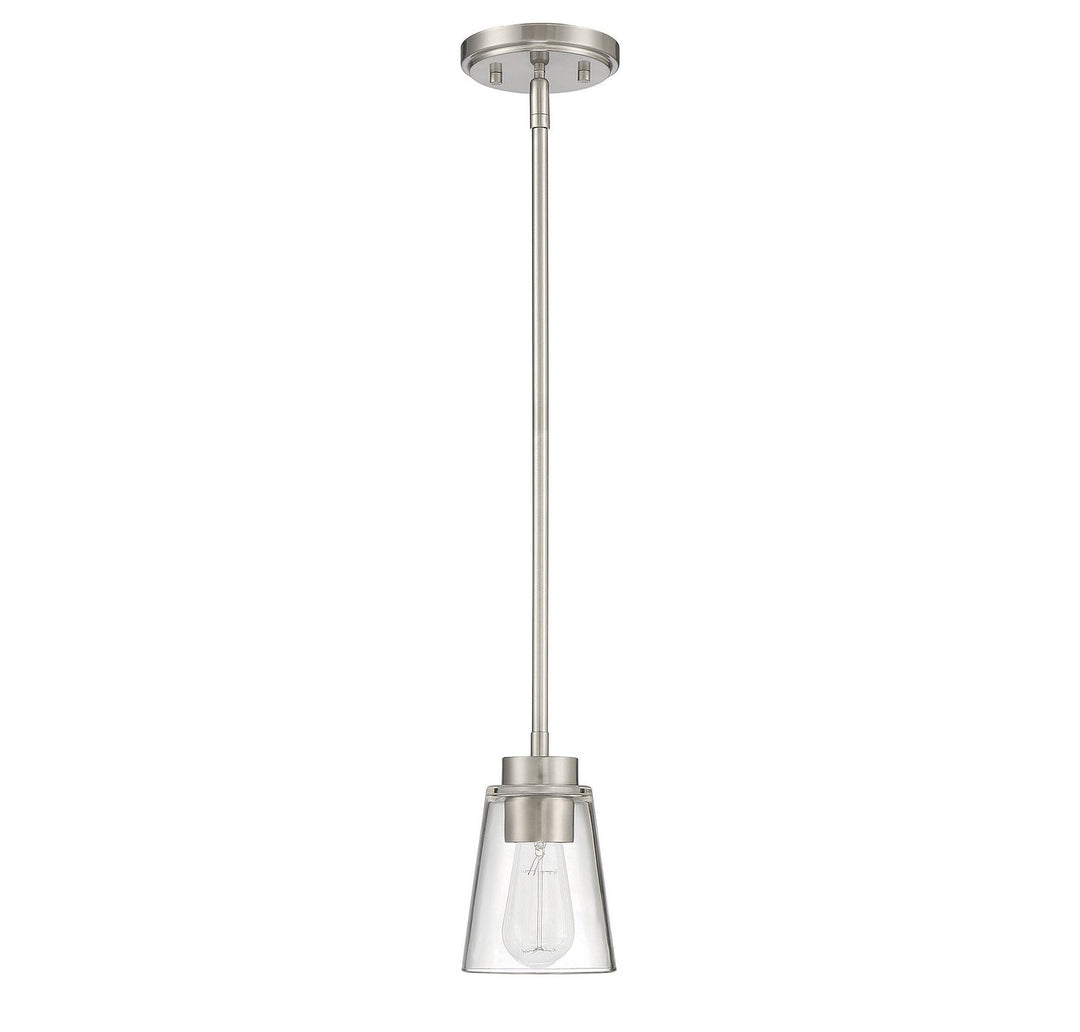 Savoy House - 7-1026-1-SN - One Light Mini-Pendant - Calhoun - Satin Nickel