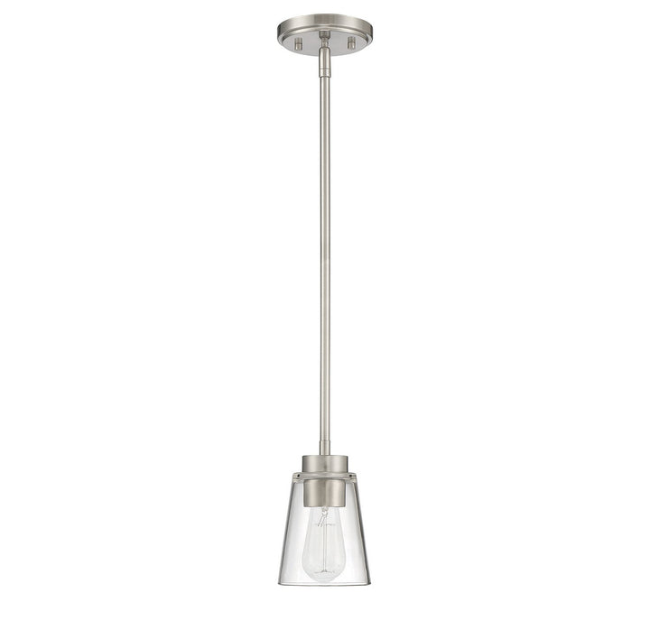Savoy House - 7-1026-1-SN - One Light Mini-Pendant - Calhoun - Satin Nickel