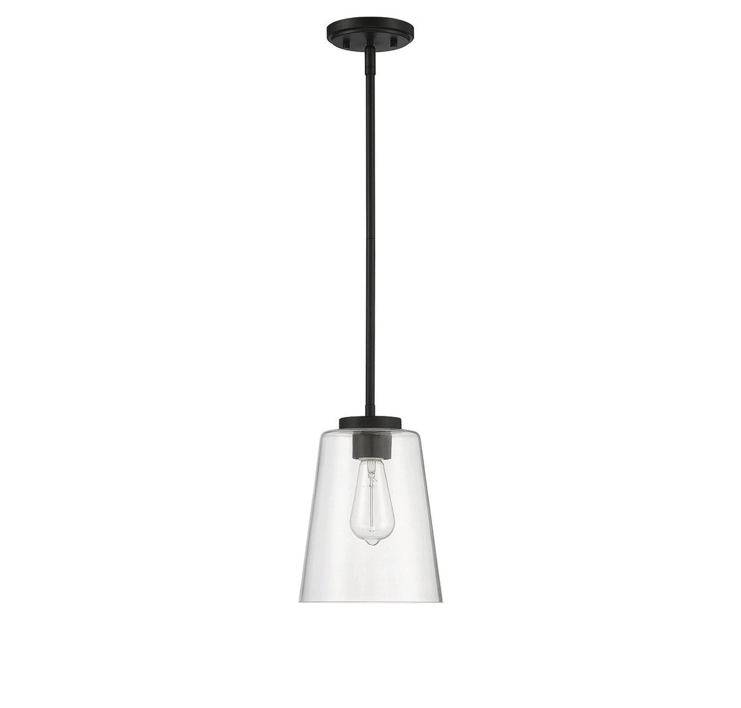 Savoy House - 7-1027-1-89 - One Light Mini-Pendant - Calhoun - Matte Black