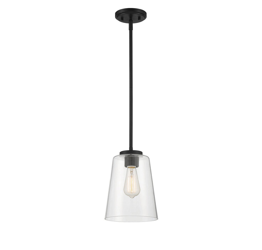 Savoy House - 7-1027-1-89 - One Light Mini-Pendant - Calhoun - Matte Black