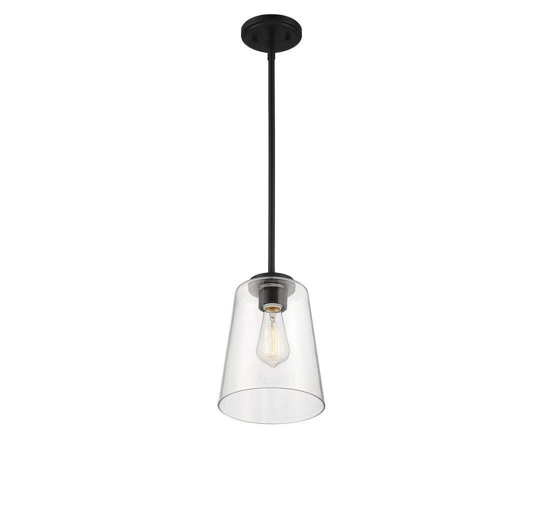 Savoy House - 7-1027-1-89 - One Light Mini-Pendant - Calhoun - Matte Black