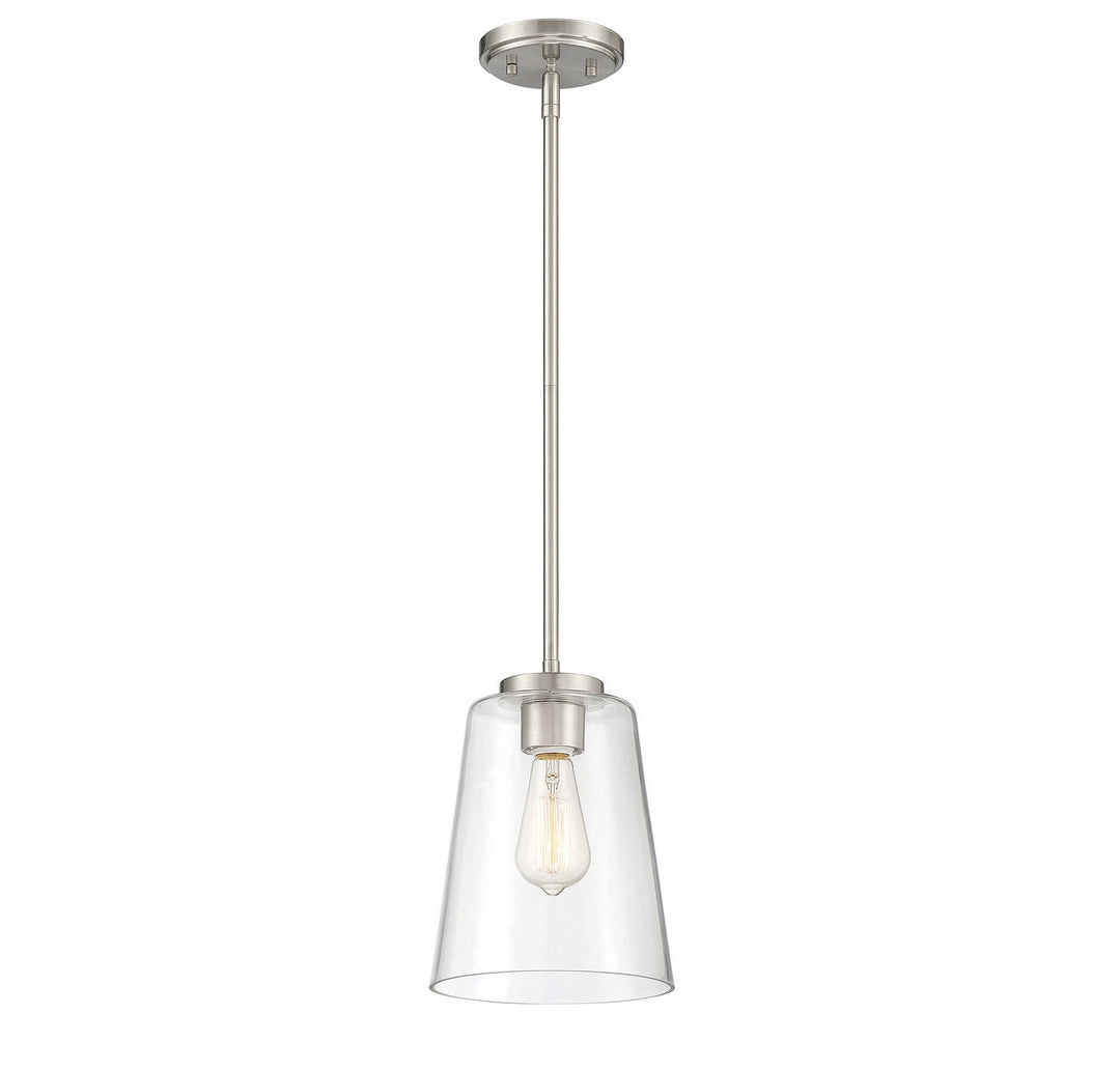 Savoy House - 7-1027-1-SN - One Light Mini-Pendant - Calhoun - Satin Nickel