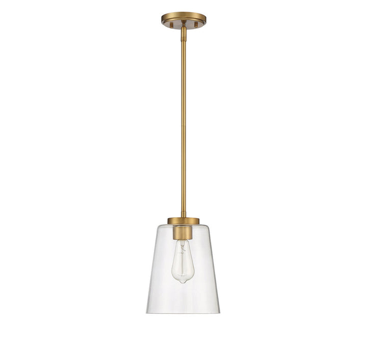 Savoy House - 7-1027-1-322 - One Light Mini-Pendant - Calhoun - Warm Brass