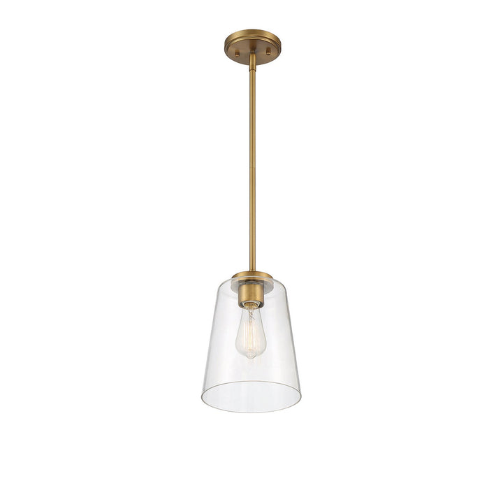 Savoy House - 7-1027-1-322 - One Light Mini-Pendant - Calhoun - Warm Brass