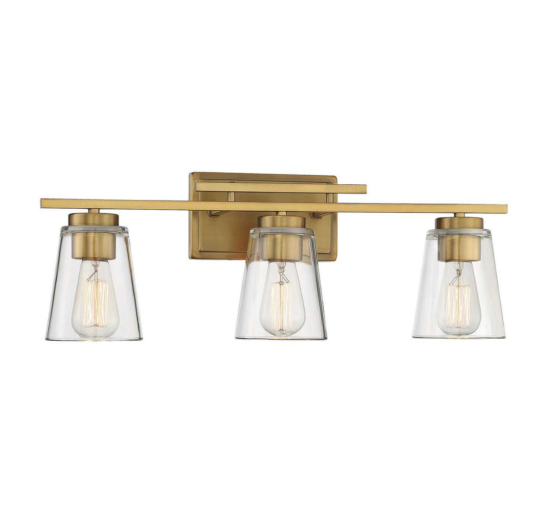 Calhoun Three Light Bath Bar in Warm Brass Savoy House
