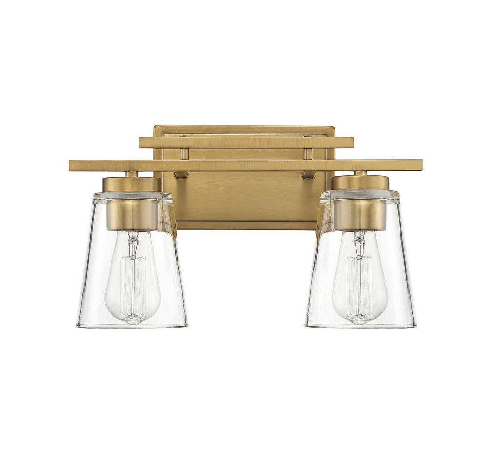 Calhoun Two Light Bath Bar in Warm Brass Savoy House