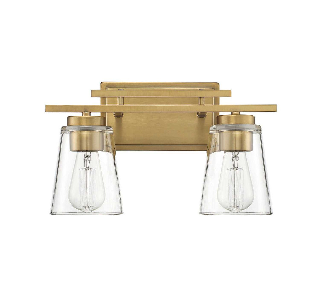 Calhoun Two Light Bath Bar in Warm Brass Savoy House