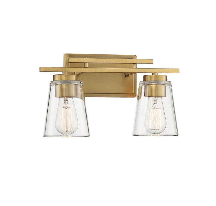 Calhoun Two Light Bath Bar in Warm Brass Savoy House