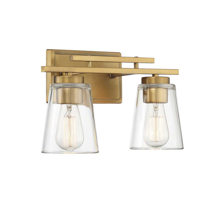 Calhoun Two Light Bath Bar in Warm Brass Savoy House