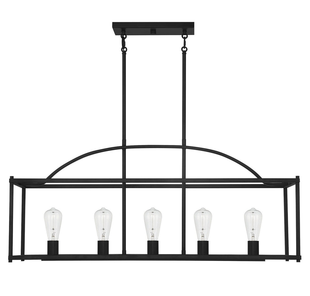 Savoy House - 1-190-5-89 - Five Light Linear Chandelier - Palladian - Matte Black