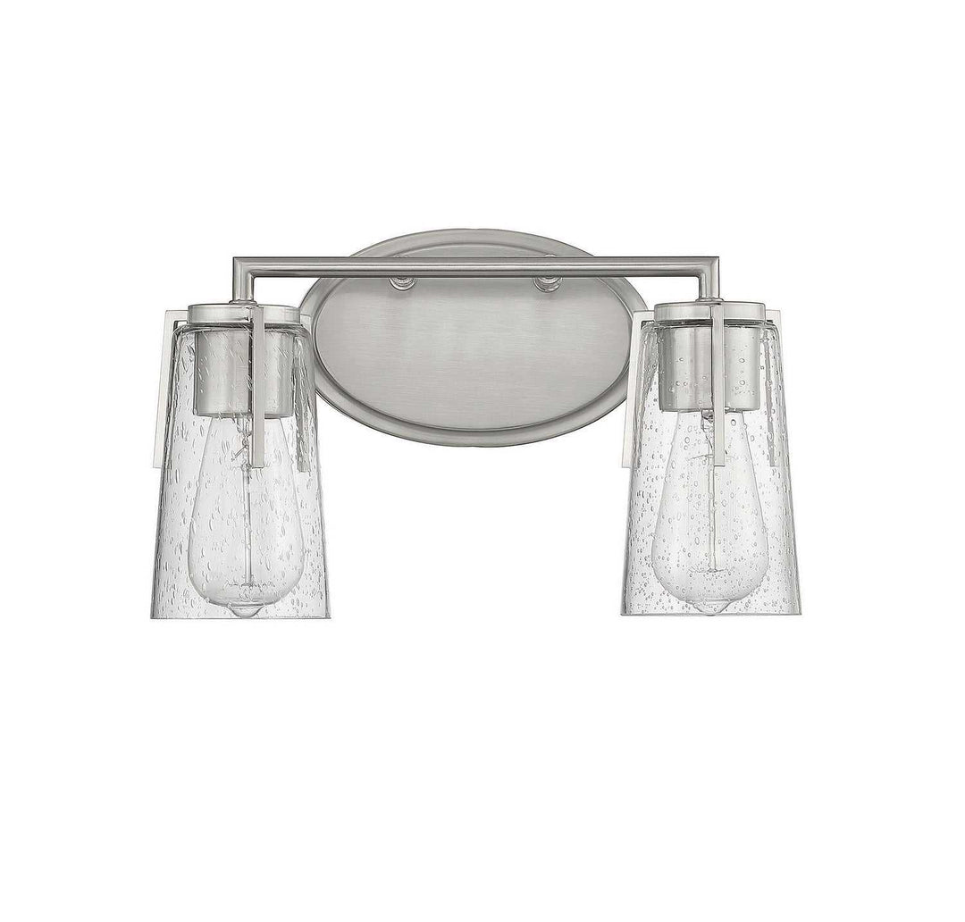 Sacremento Two Light Bath Bar in Satin Nickel Savoy House