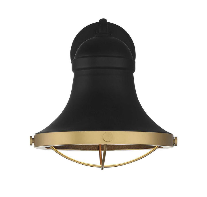 Savoy House - 5-179-137 - One Light Wall Sconce - Belmont - Textured Black w/Warm Brass