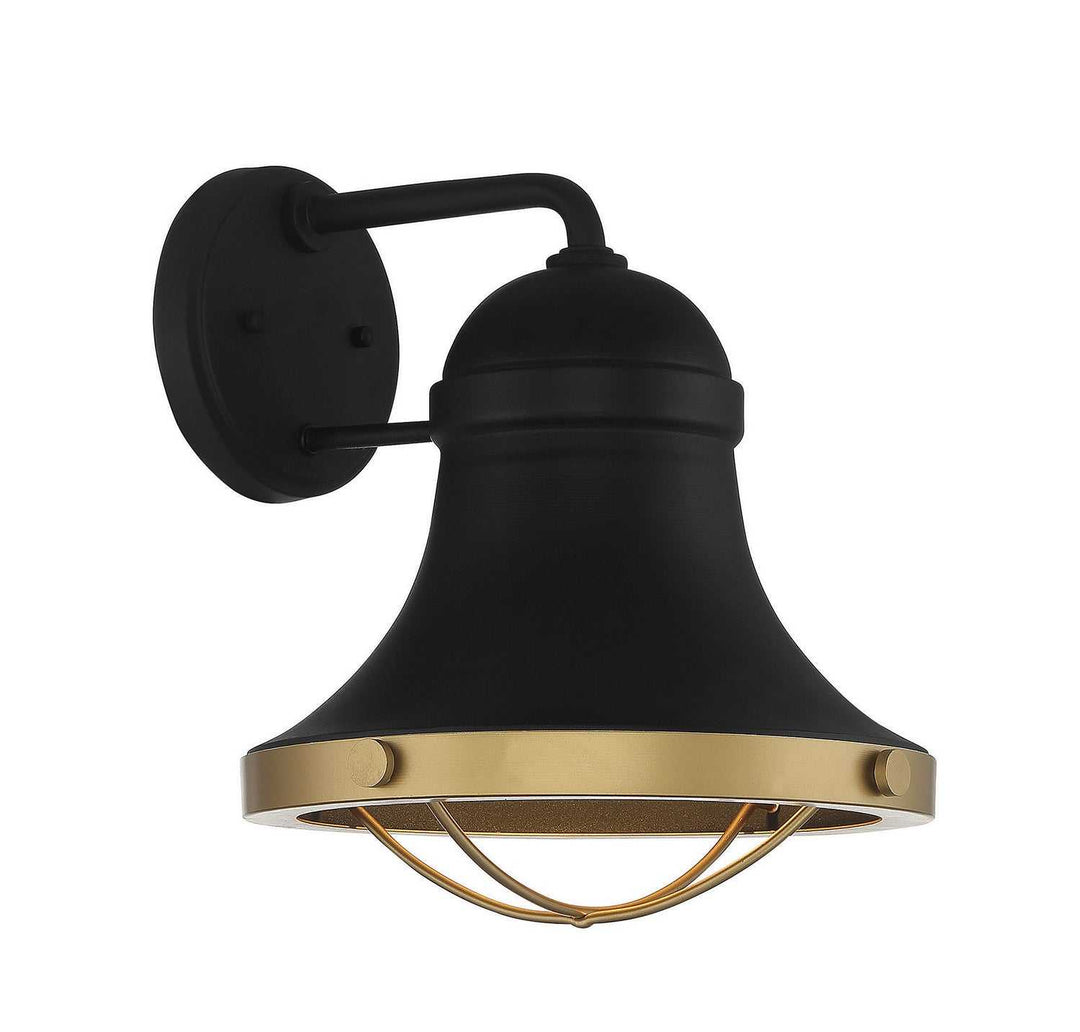 Savoy House - 5-179-137 - One Light Wall Sconce - Belmont - Textured Black w/Warm Brass
