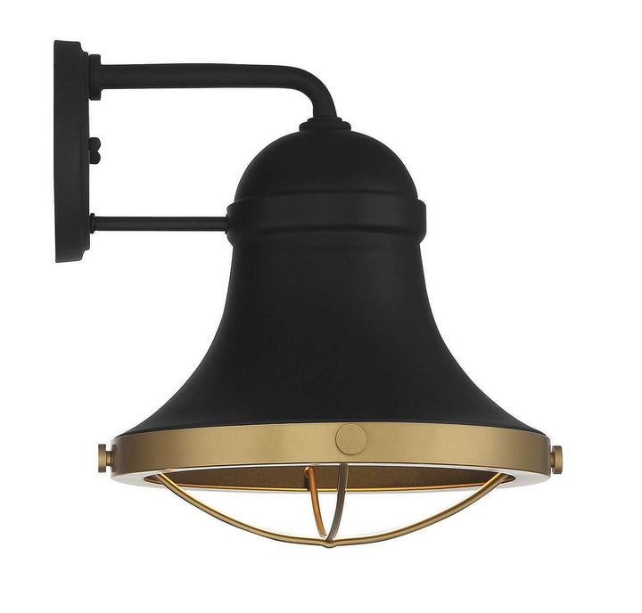 Savoy House - 5-179-137 - One Light Wall Sconce - Belmont - Textured Black w/Warm Brass