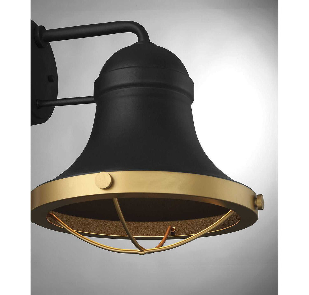 Savoy House - 5-179-137 - One Light Wall Sconce - Belmont - Textured Black w/Warm Brass