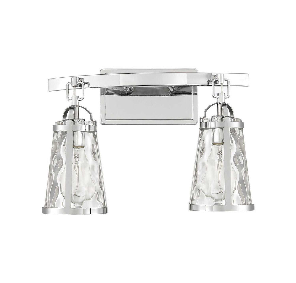Albany Two Light Bath Bar in Polished Chrome Savoy House