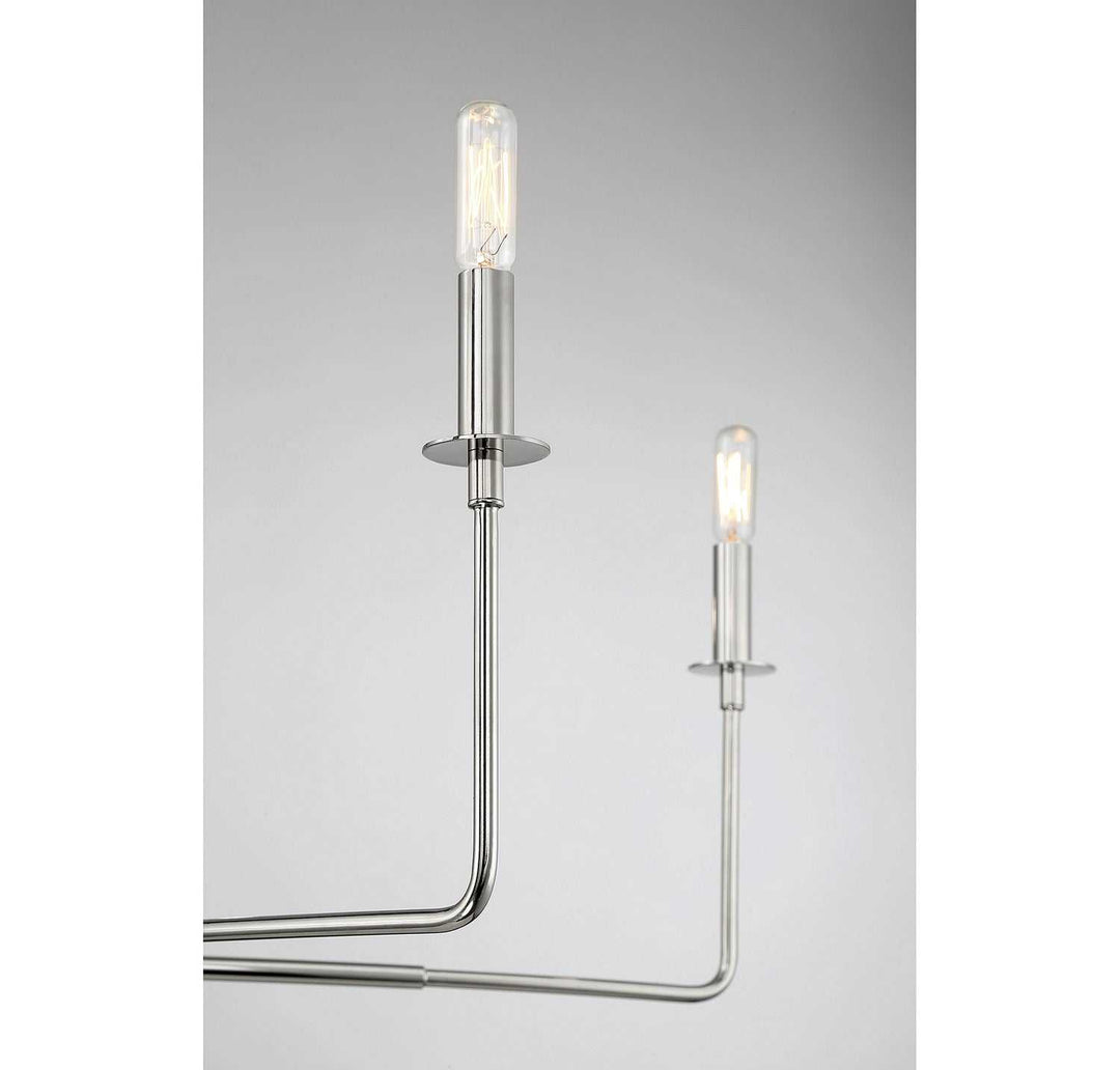 Salerno Six Light Chandelier in Polished Nickel Savoy House