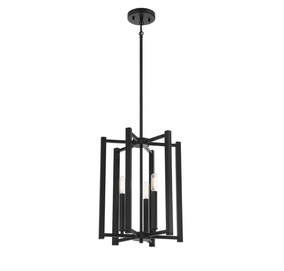 Savoy House - 3-7700-3-89 - Three Light Pendant - Benson - Matte Black
