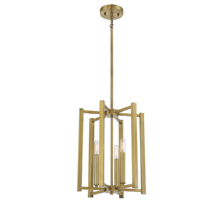 Savoy House - 3-7700-3-322 - Three Light Pendant - Benson - Warm Brass
