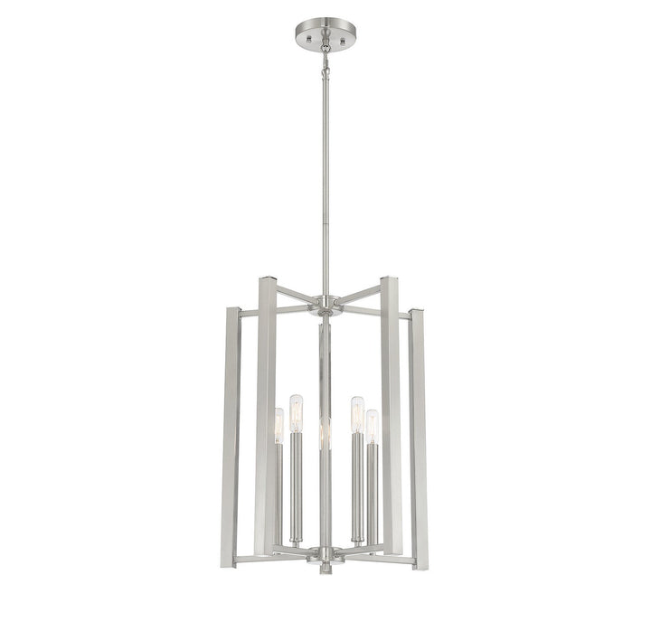 Savoy House - 3-7701-5-SN - Five Light Pendant - Benson - Satin Nickel
