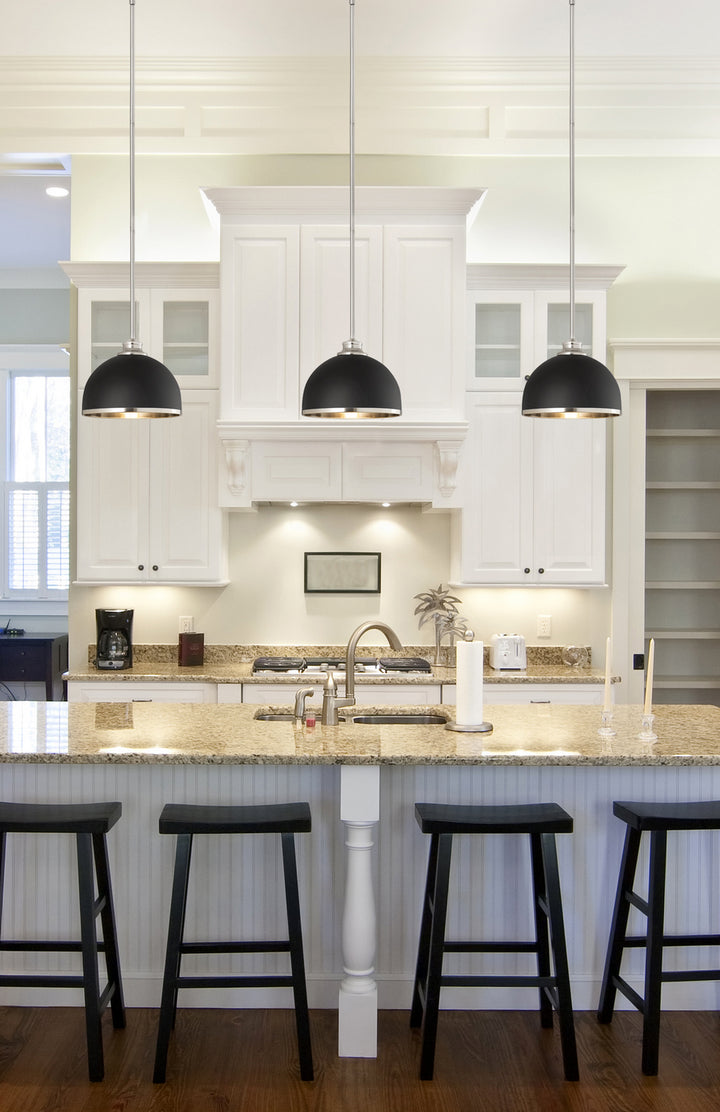 Z-Lite Canada - 1004P10-MB-BN - One Light Pendant - Landry - Matte Black + Brushed Nickel