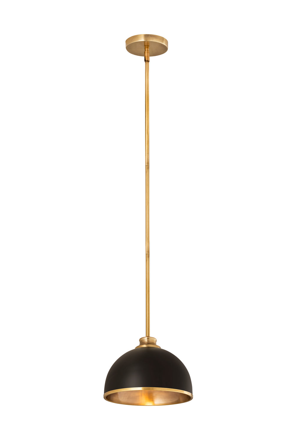 Z-Lite Canada - 1004P10-MB-RB - One Light Pendant - Landry - Matte Black + Rubbed Brass