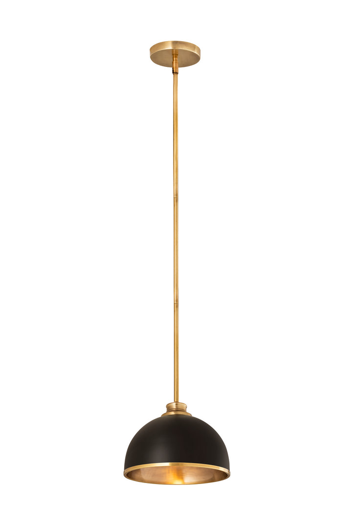 Z-Lite Canada - 1004P10-MB-RB - One Light Pendant - Landry - Matte Black + Rubbed Brass