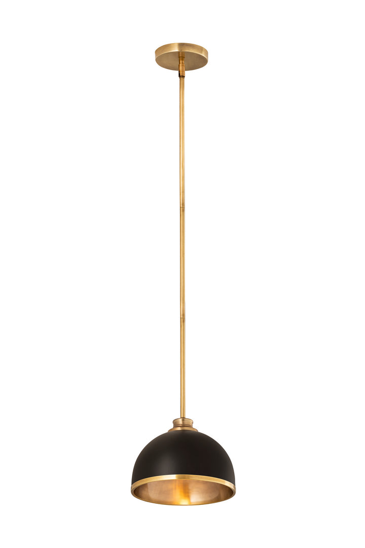 Z-Lite Canada - 1004P10-MB-RB - One Light Pendant - Landry - Matte Black + Rubbed Brass