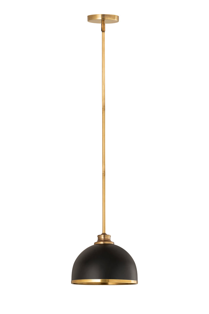 Z-Lite Canada - 1004P10-MB-RB - One Light Pendant - Landry - Matte Black + Rubbed Brass
