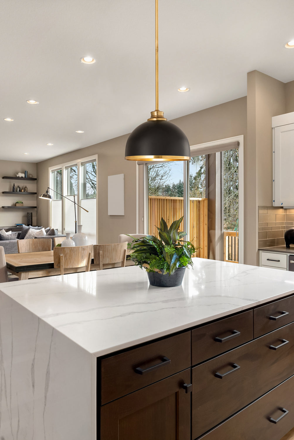 Z-Lite Canada - 1004P10-MB-RB - One Light Pendant - Landry - Matte Black + Rubbed Brass