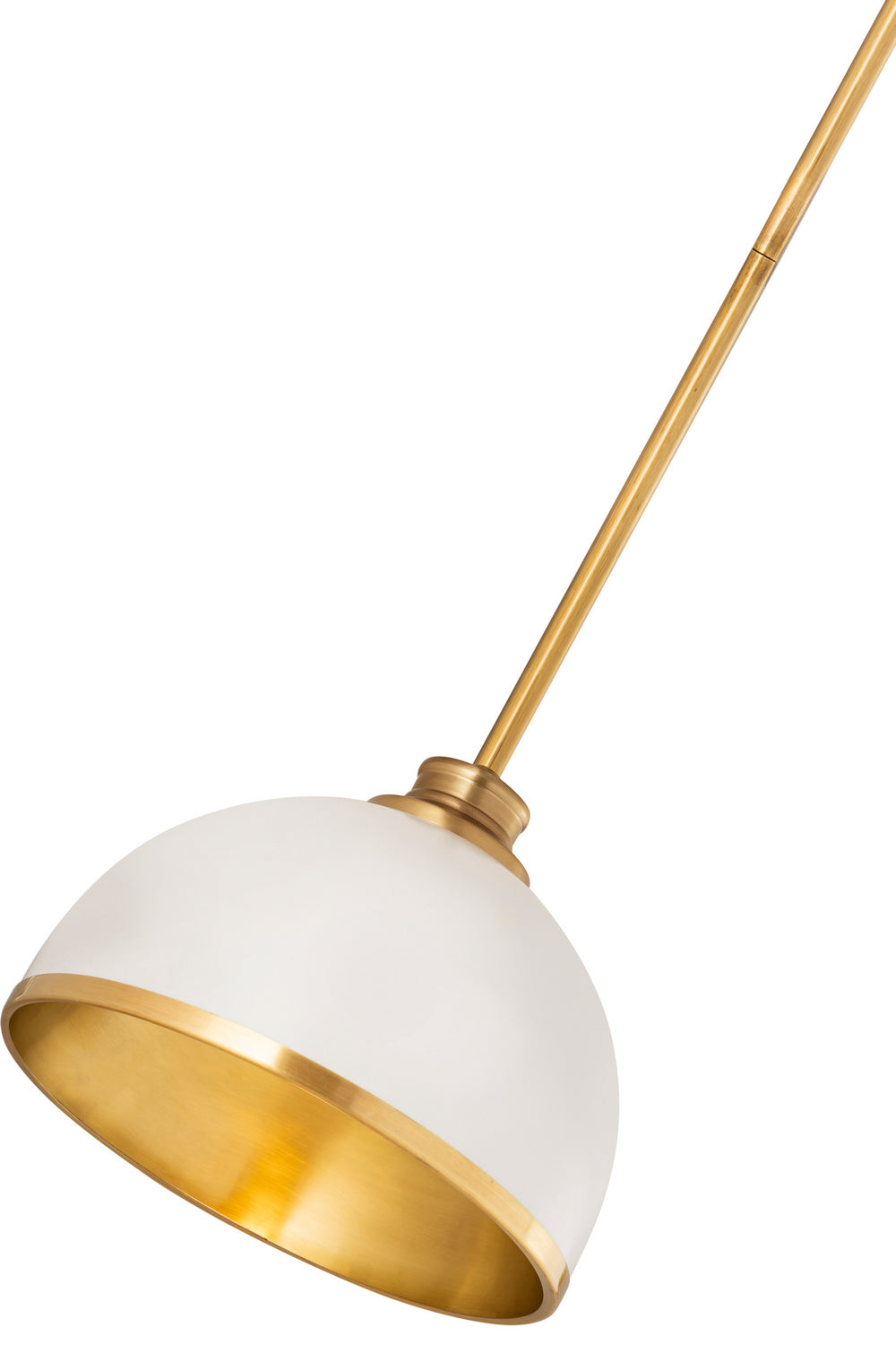 Z-Lite Canada - 1004P10-MW-RB - One Light Pendant - Landry - Matte White + Rubbed Brass