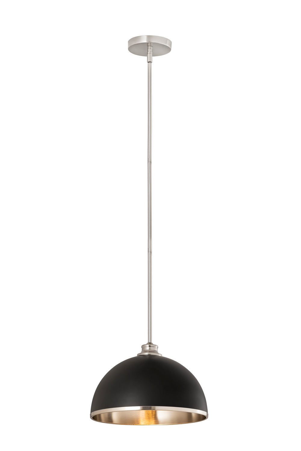 Z-Lite Canada - 1004P14-MB-BN - One Light Pendant - Landry - Matte Black + Brushed Nickel