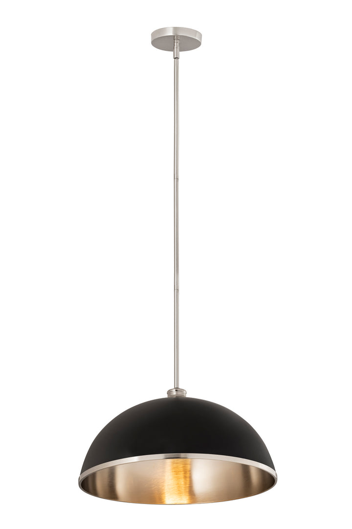 Z-Lite Canada - 1004P20-MB-BN - One Light Pendant - Landry - Matte Black + Brushed Nickel