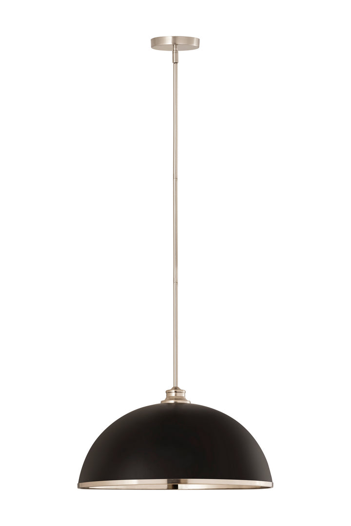 Z-Lite Canada - 1004P20-MB-BN - One Light Pendant - Landry - Matte Black + Brushed Nickel