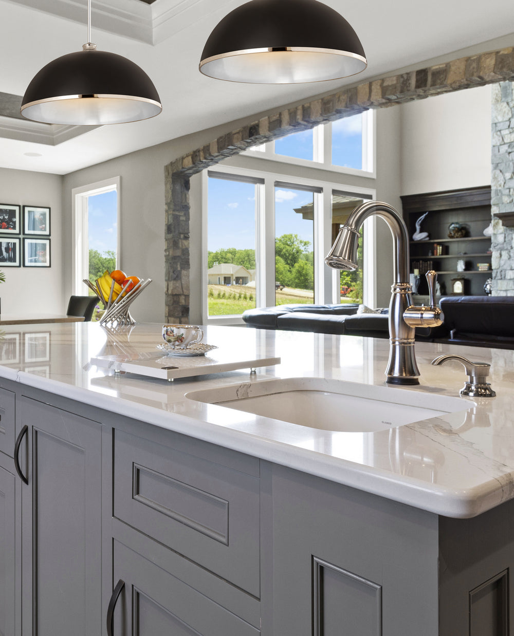 Z-Lite Canada - 1004P20-MB-CH - One Light Pendant - Landry - Matte Black + Chrome