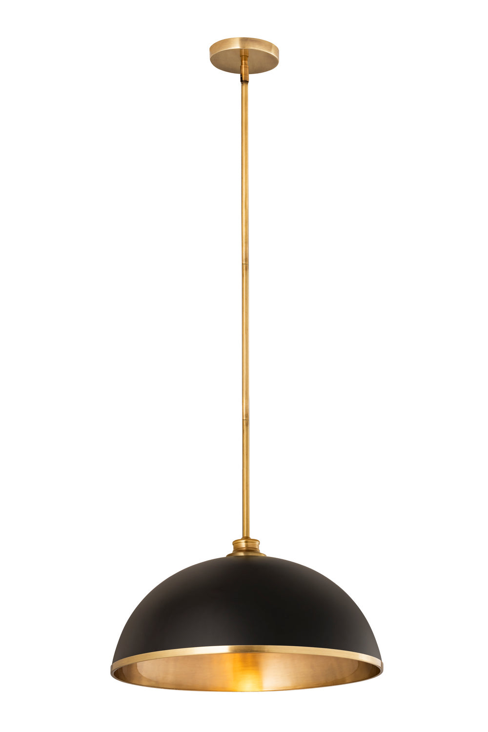 Z-Lite Canada - 1004P20-MB-RB - One Light Pendant - Landry - Matte Black + Rubbed Brass