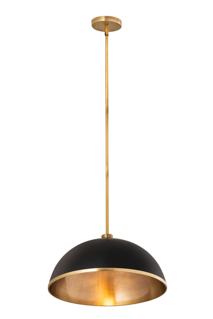 Z-Lite Canada - 1004P20-MB-RB - One Light Pendant - Landry - Matte Black + Rubbed Brass