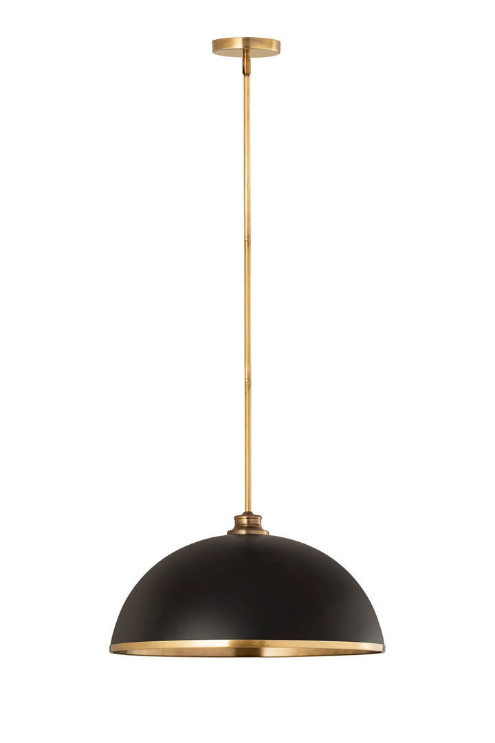 Z-Lite Canada - 1004P20-MB-RB - One Light Pendant - Landry - Matte Black + Rubbed Brass