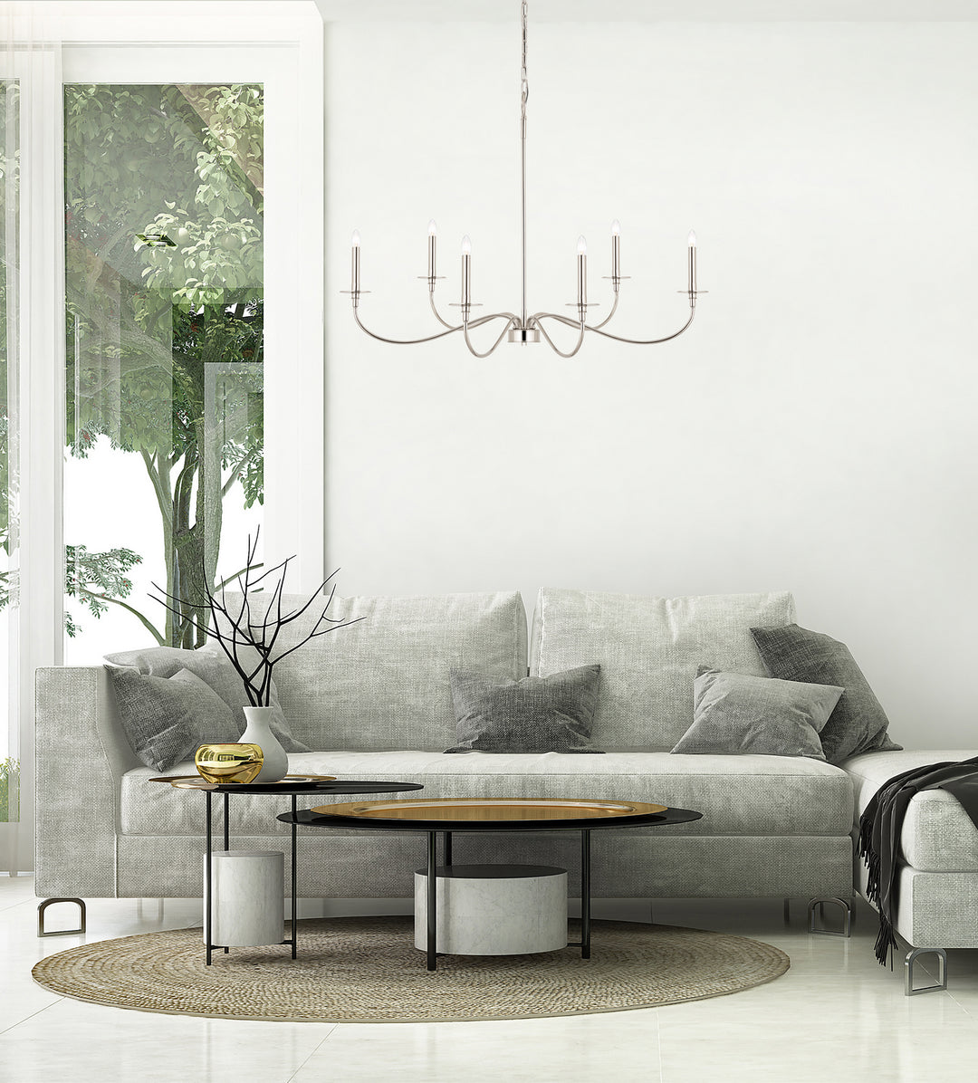 Z-Lite Canada - 2301-42PN - Six Light Chandelier - Arrington - Polished Nickel